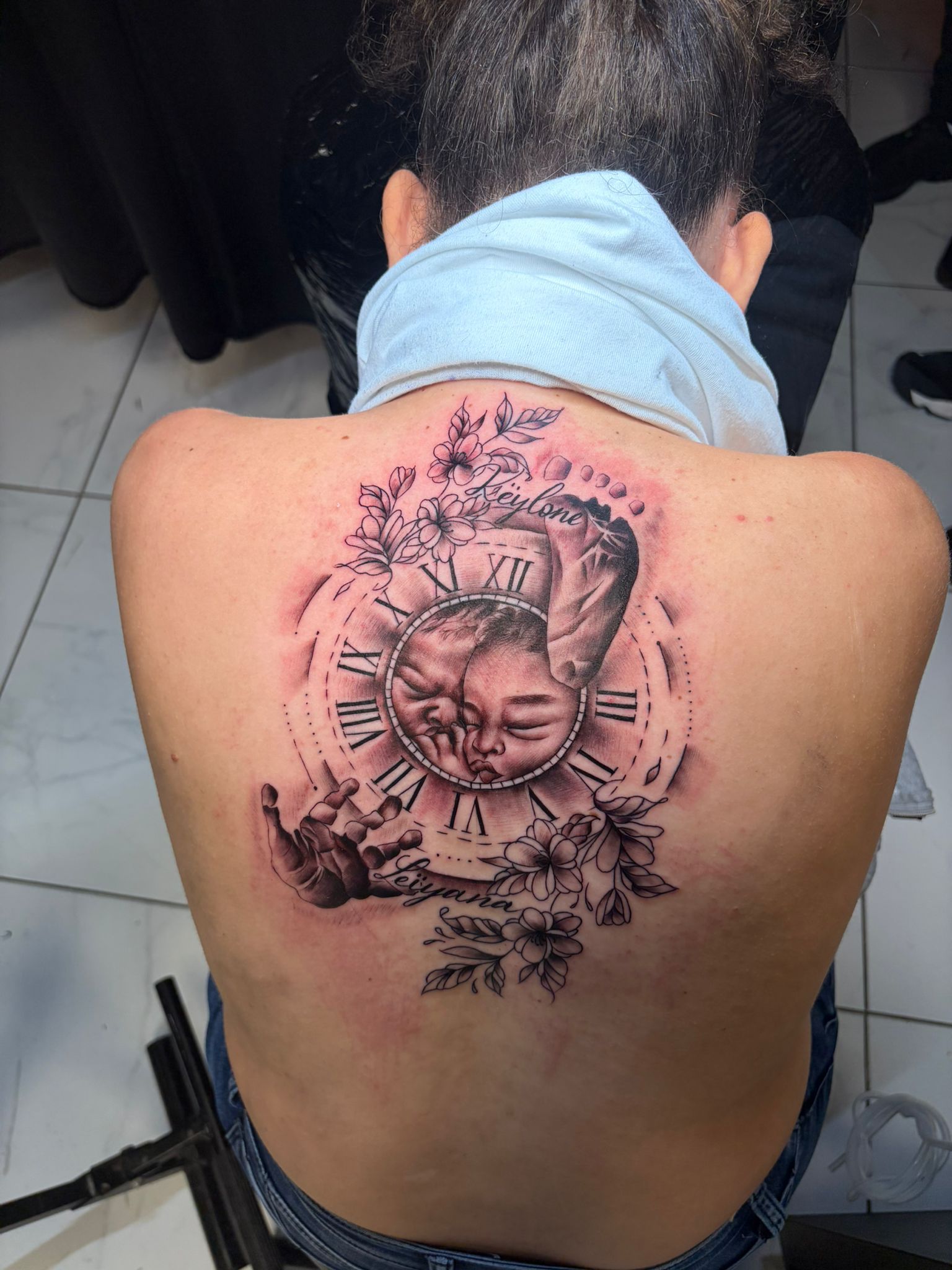 Portrait réaliste tatoué au studio Next Tattoo Paris
